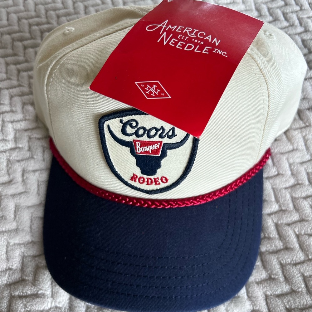 Coors Banquet Rodeo Patch Baseball Cap - Cream & Navy